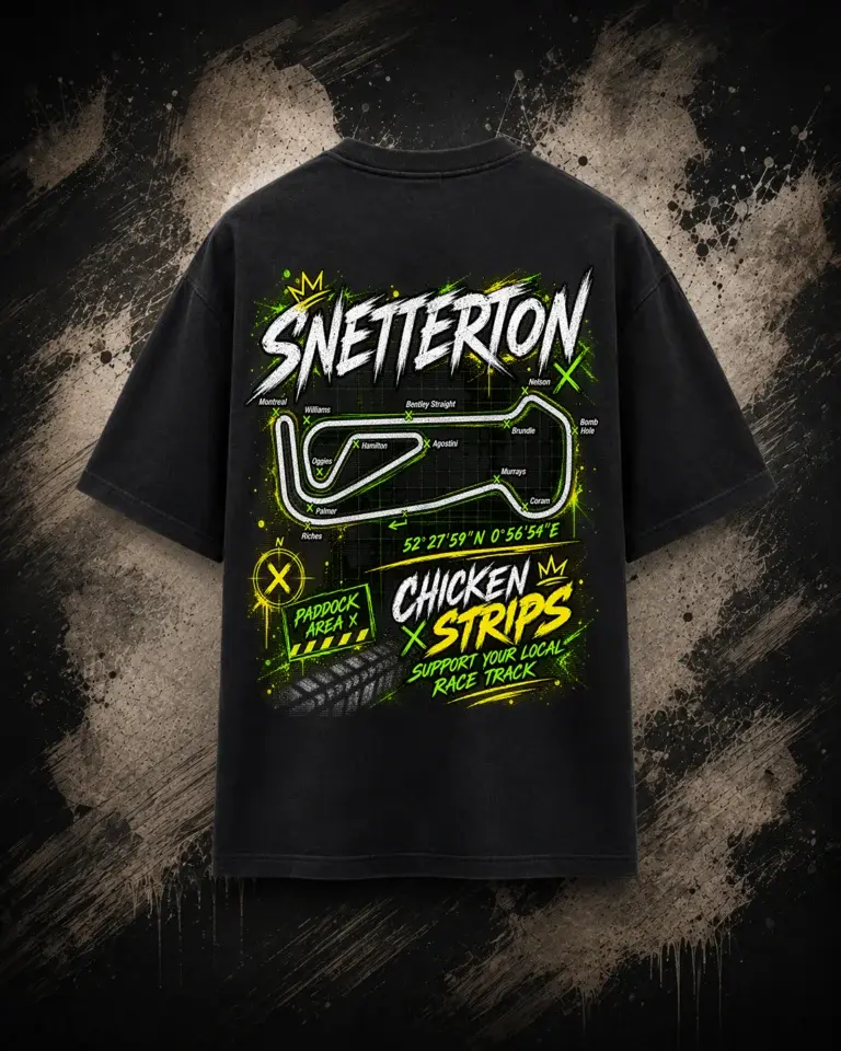 Snetterton original Chicken Strips garment design