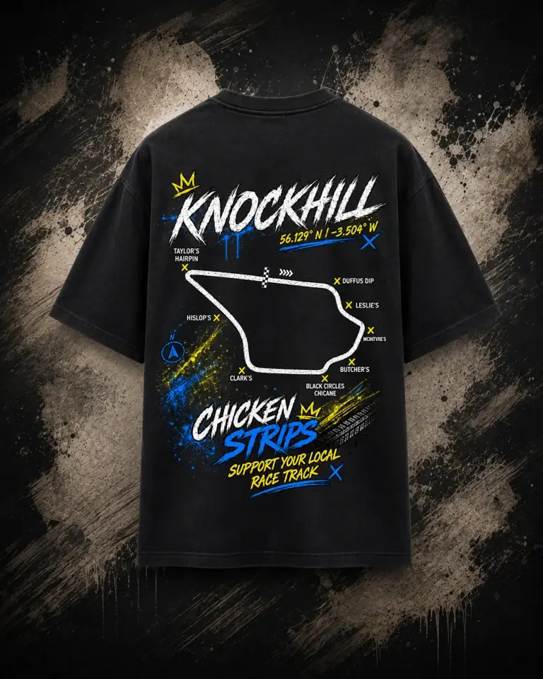 Knockhill original Chicken Strips garment design