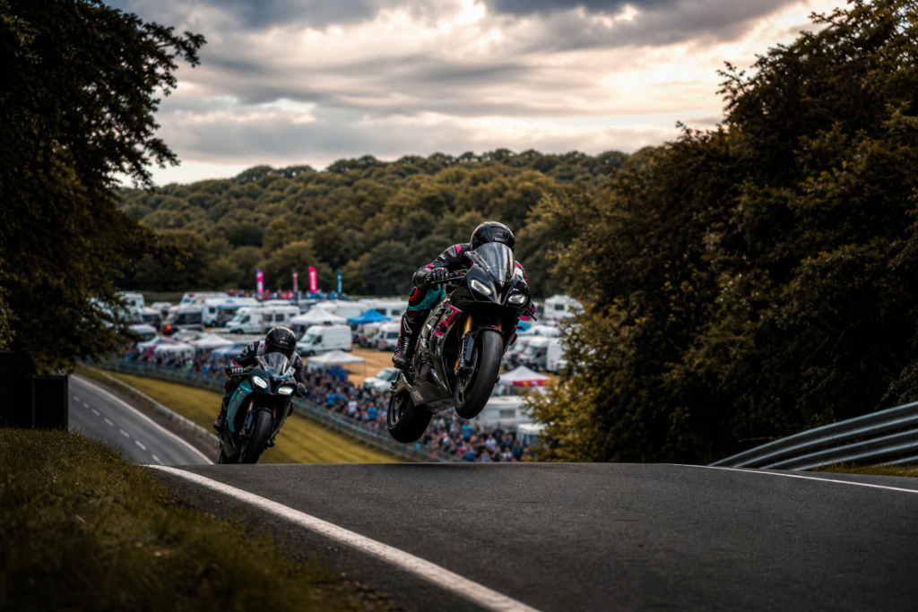 British superbike race weekend at a technical British circuit