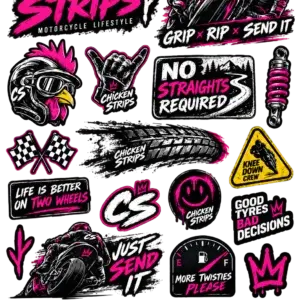 Chicken Strips UV DTF Sticker Sheet 01