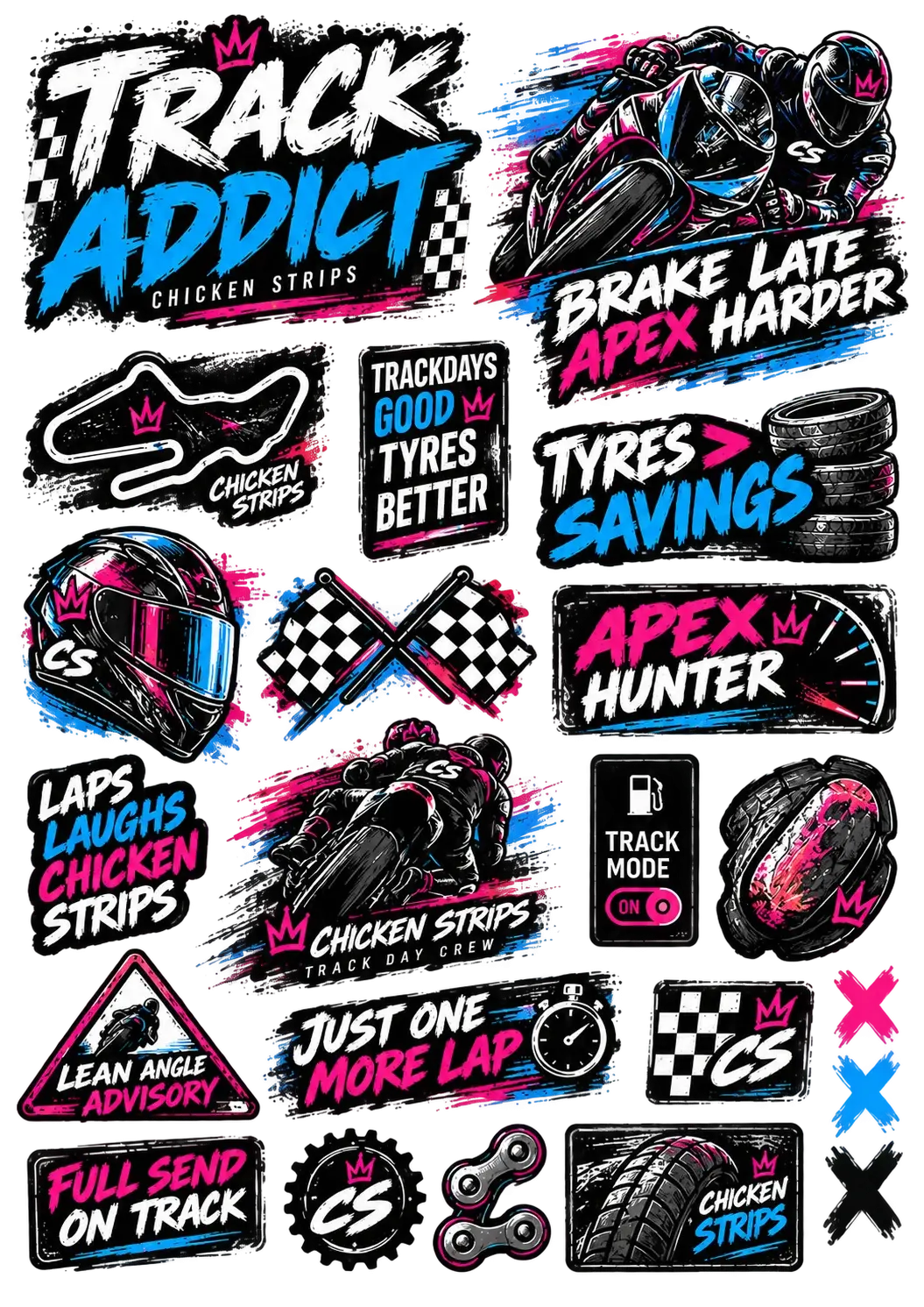 Chicken Strips UV DTF Sticker Sheet 03