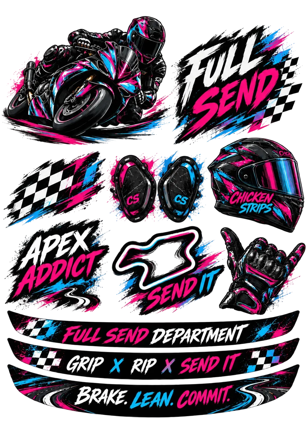 Chicken Strips UV DTF Sticker Pack 03 - Full Send