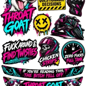 Chicken Strips UV DTF Sticker Pack 05 - Throat Goat